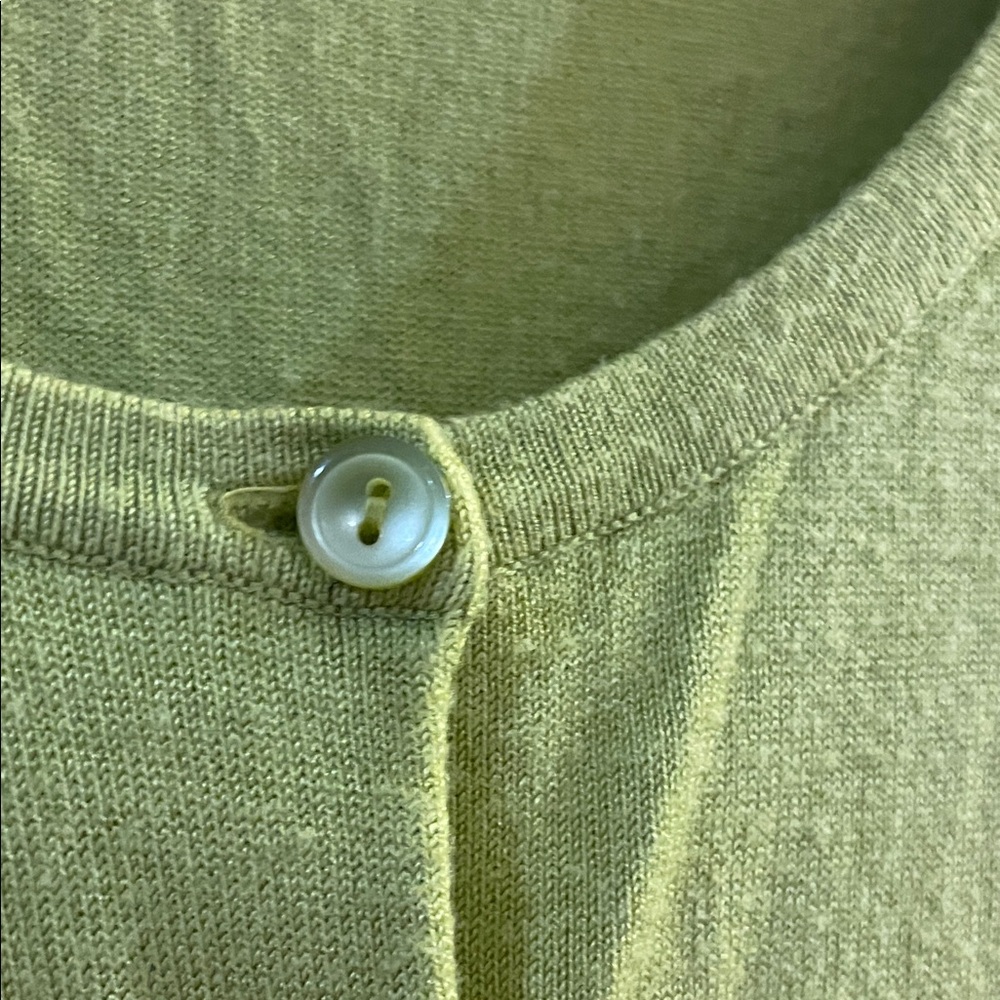 Halogen Lime Green Lightweight Button-Front Cardigan - Picture 6 of 9